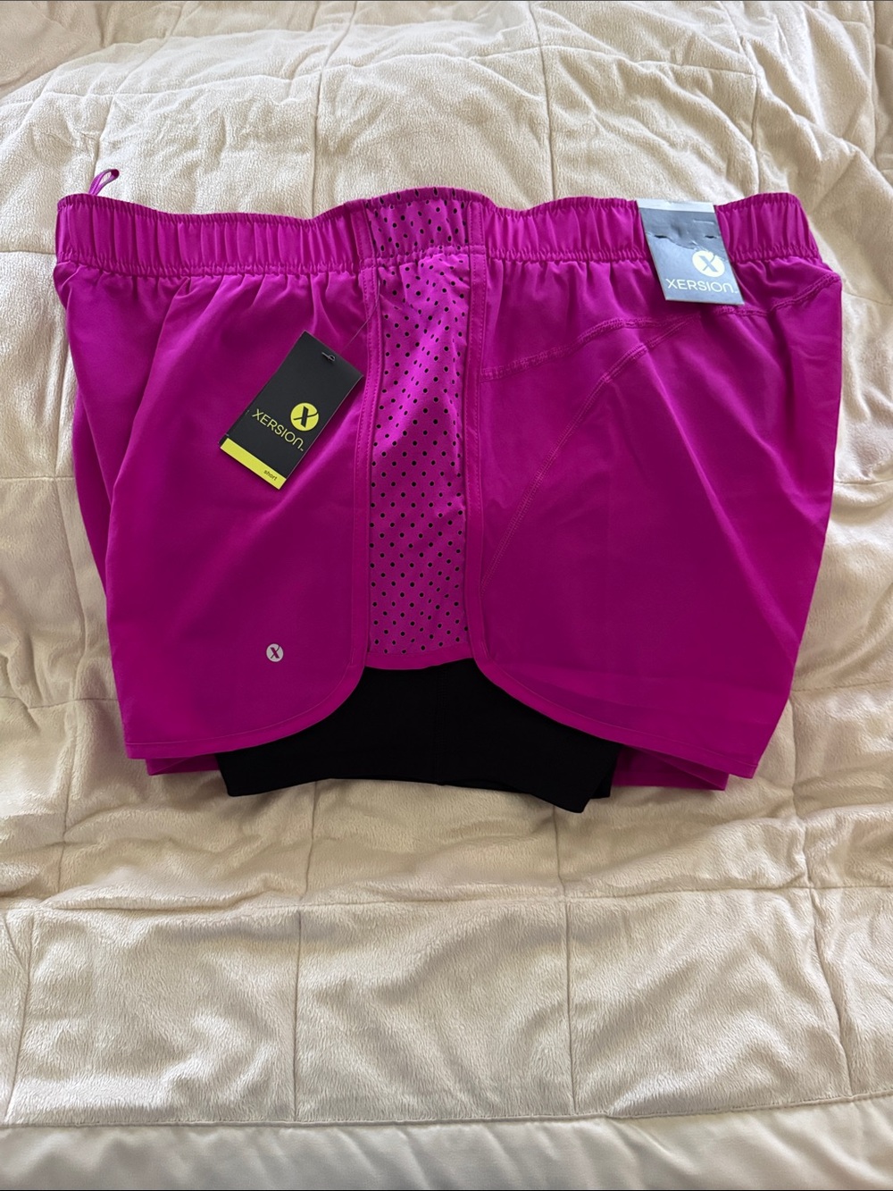 Xersion Hot Pink Athletic Shorts with Black Liner